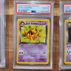 PSA 10 LOT 2000 Pokemon Dark Alakazam HOLO 1st Edition #1/82. 3 Evolution Cards - Image 11