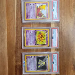 PSA 10 LOT 2000 Pokemon Dark Alakazam HOLO 1st Edition #1/82. 3 Evolution Cards - Image 8