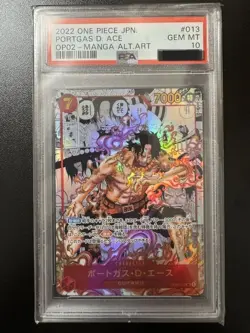 PSA 10 Portgas D Ace OP02-013 SR Manga Comic Alt ART parallel ONE PIECE Card JP- - Image 3