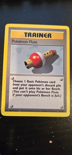 VLP/NM Base Set Pokemon Flute 86/102 Trainer Card - Image 7