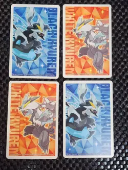 4 Jokers Pokémon trainers and "N" Japanese Black Kyurem Poker Playing Card 2012 - Image 2