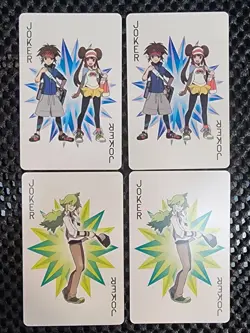 4 Jokers Pokémon trainers and "N" Japanese Black Kyurem Poker Playing Card 2012 - Image 3