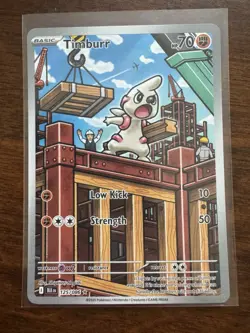 Pokemon TCG - Timburr - 125/086 - Illustration Rare - SV: Black Bolt - Image 1