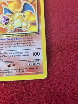 RARE 2002 POKEMON LEGENDARY COLLECTION #3 CHARIZARD (NON-HOLO) Played - Image 5