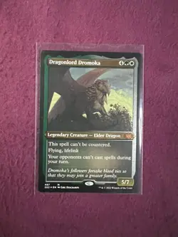 Dragonlord Dromoka Etched FOIL NM/M MTG Double Masters 2022 Magic the Gathering - Image 1
