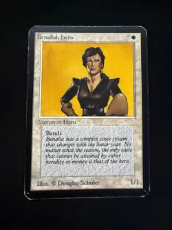 Magic The Gathering: Alpha Benalish Hero MTG Alpha - Image 1