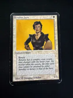 Magic The Gathering: Alpha Benalish Hero MTG Alpha - Image 1