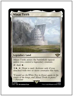 1x Minas Tirith, Lord of the Rings, Magic The Gathering MTG NM - Image 2