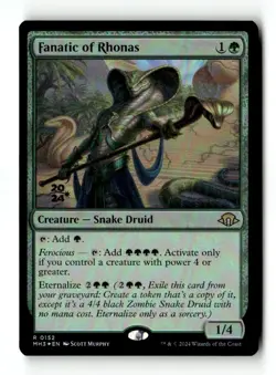 MTG | Fanatic of Rhonas | Prerelease | Foil | Moderately Played | English - Image 1