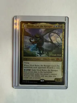 MTG Nicol Bolas, the Ravager/Nicol Bolas, the Arisen Core Set 2019 218/280 - Image 1