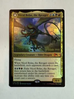 MTG Nicol Bolas, the Ravager/Nicol Bolas, the Arisen Core Set 2019 218/280 - Image 2