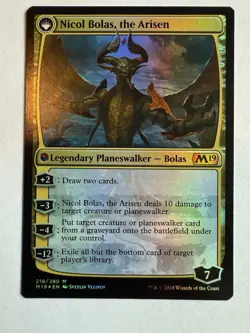 MTG Nicol Bolas, the Ravager/Nicol Bolas, the Arisen Core Set 2019 218/280 - Image 8