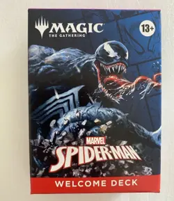SDCC 2025 HASBRO MAGIC THE GATHERING SPIDER-MAN WELCOME DECK BLACK VENOM - Image 1