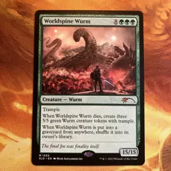 MTG Worldspine Wurm Secret Lair: Ryan Alexander Lee Near-Mint Mythic!! - Image 3