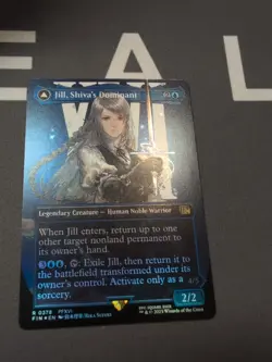 Jill, Shiva's Dominant/ Shiva Warden Of Ice  (Borderless) Final Fantasy Foil Mtg - Image 1