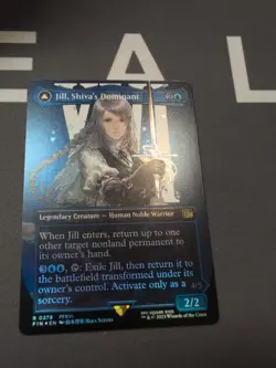 Jill, Shiva's Dominant/ Shiva Warden Of Ice  (Borderless) Final Fantasy Foil Mtg - Image 11