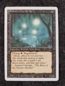 Will-O'-The-Wisp Magic the Gathering  REVISED -MINT~ MTG  NEVER PLAYED (DS3D1K3) - Image 9