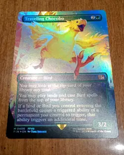2025 MTG - TRAVELING CHOCOBO - (Borderless)(FOIL) - Final Fantasy - MINT - Image 1