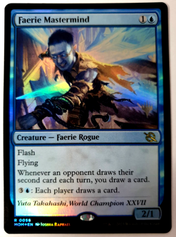 MTG: March of the Machine - Faerie Mastermind - FOIL Promo Rare - 0058 NM - Image 2