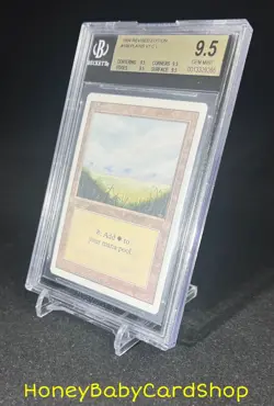 MTG 3rd Edition Revised 1994 Plains (A) BGS 9.5Q (TRUE QUAD) GEM MINT Old School - Image 3