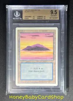 MTG 3rd Edition Revised 1994 Island (A) BGS 9.5Q (TRUE QUAD) GEM MINT Old School - Image 6
