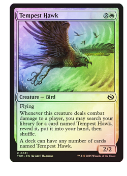 Tempest Hawk - Foil Tarkir: Dragonstorm MTG - Image 2
