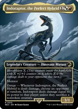 Indoraptor, the Perfect Hybrid (Borderless) - Medium Play MTG - Image 1