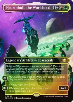 MTG  ** FOIL **  Hearthhull, the Worldseed (Borderless) - Edge of Eternities - Image 1