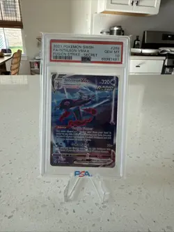 PSA 10 GEM MINT Alt Art Inteleon VMAX 266 2021 Pokemon Fusion Strike Secret Rare - Image 1