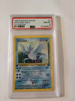 PSA 8 - Articuno Holo 1st Edition - Pokemon Fossil #2 1999 - Image 1