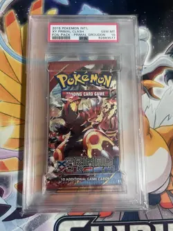 Pokemon XY Primal Clash Primal Groudon Factory Sealed Booster Pack PSA 10 Card - Image 1