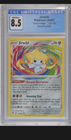 CGC 8.5 Jirachi 2020 Vivid Voltage 119/185 Amazing Rare Pokemon Card - Image 3