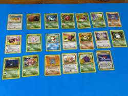 1st Edition Pokemon Card Lot Of 20- Jungle -common & uncommon - LP - 1 - HP - Image 1