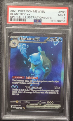 BLASTOISE EX 2023 POKEMON MEW EN-151 SPECIAL ILLUSTRATION RARE #200 PSA 9 - Image 4