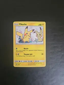 Pokémon TCG Pikachu SM162 Black Star Promo Holo Card LP - Image 4