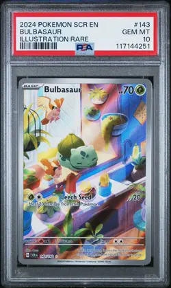 Pokemon Bulbasaur IR 143/142 Stellar Crown PSA 10 - Image 1