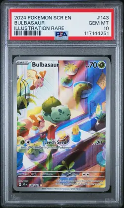 Pokemon Bulbasaur IR 143/142 Stellar Crown PSA 10 - Image 4