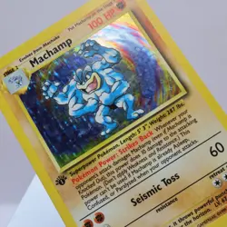 Pokemon TCG - Machamp 8/102 Base Set Holo Rare  WOTC 1999 - Image 1