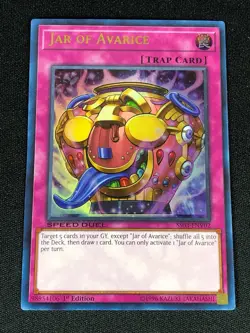 YUGIOH JAR OF AVARICE SS03-ENV02 1ST ULTRA (NM) - Image 1