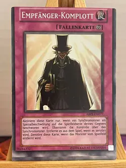 Receiver Conspiracy ABPF-EN077 Super Rare German EX YUGIOH MIsscut - Image 2
