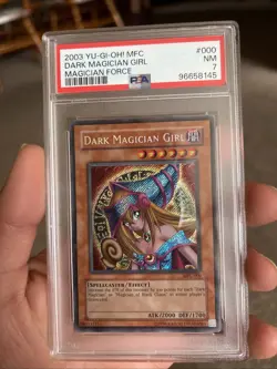 Yu-Gi-Oh Dark Magician Girl MFC-000 Secret Rare PSA 7 English - Image 2