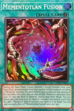 Mementotlan Fusion Super Rare OP28-EN010 YuGiOh OTS Tournament Pack 28 - Image 1