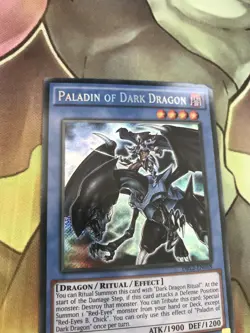 DRL2-EN018 Paladin Of Dark Dragon Secret Rare 1st Edition Yugioh Card Sleeved NM - Image 7
