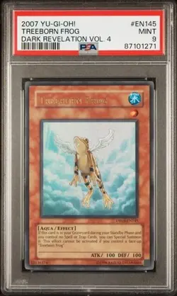 Yugioh Treeborn Frog Dark Revelation Vol.4 DR04-EN145 Ultra Rare PSA 9 - Image 1