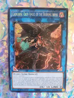 NM Secret Rare Cherubini, Ebon Angel Of The Burning Abyss RA01-EN042 Yugioh - Image 1