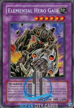 Yugioh Elemental Hero Gaia Secret Rare ANPR-EN099 Unlimited Edition - Image 3