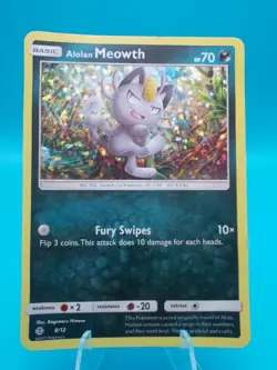 Alolan Meowth 008/012 McDonald's 2017 Pokémon TCG Holo Lightly Played - Image 1