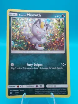 Alolan Meowth 008/012 McDonald's 2017 Pokémon TCG Holo Lightly Played - Image 3