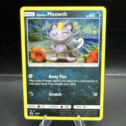 Pokémon TCG Alolan Meowth - SM51 SM Black Star Promo SM51 Holo Promo #SM51 MP - Image 1