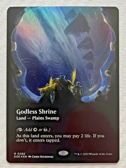 Godless Shrine - Foil Extended Art Showcase EOE, Near Mint MTG - Image 1